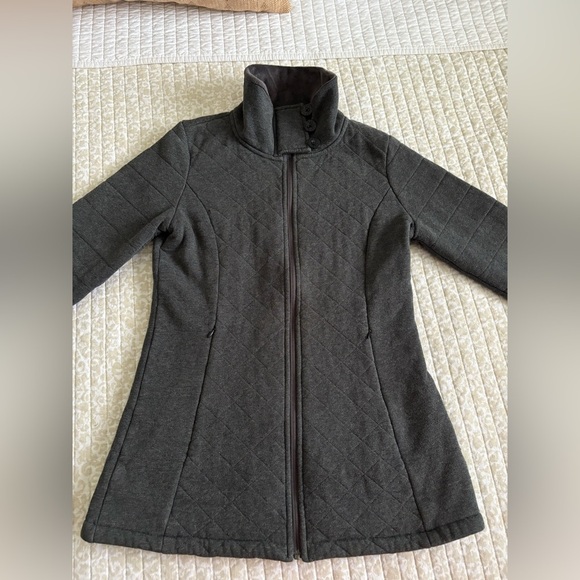 The ﻿Northface Quilted Oso Fleece Tunic Jacket Coat | Charcoal Gray | Size M - Picture 7 of 16